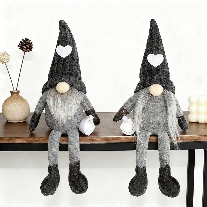 Maritown Coffee Gonks Decor 2Pcs Handmade Gnome for Home Kitchen Office