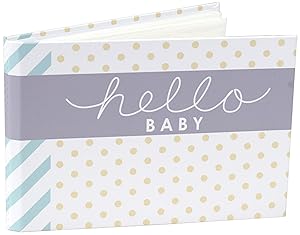 Malden International Designs Hello Baby Photo Album, 40-4x6, White