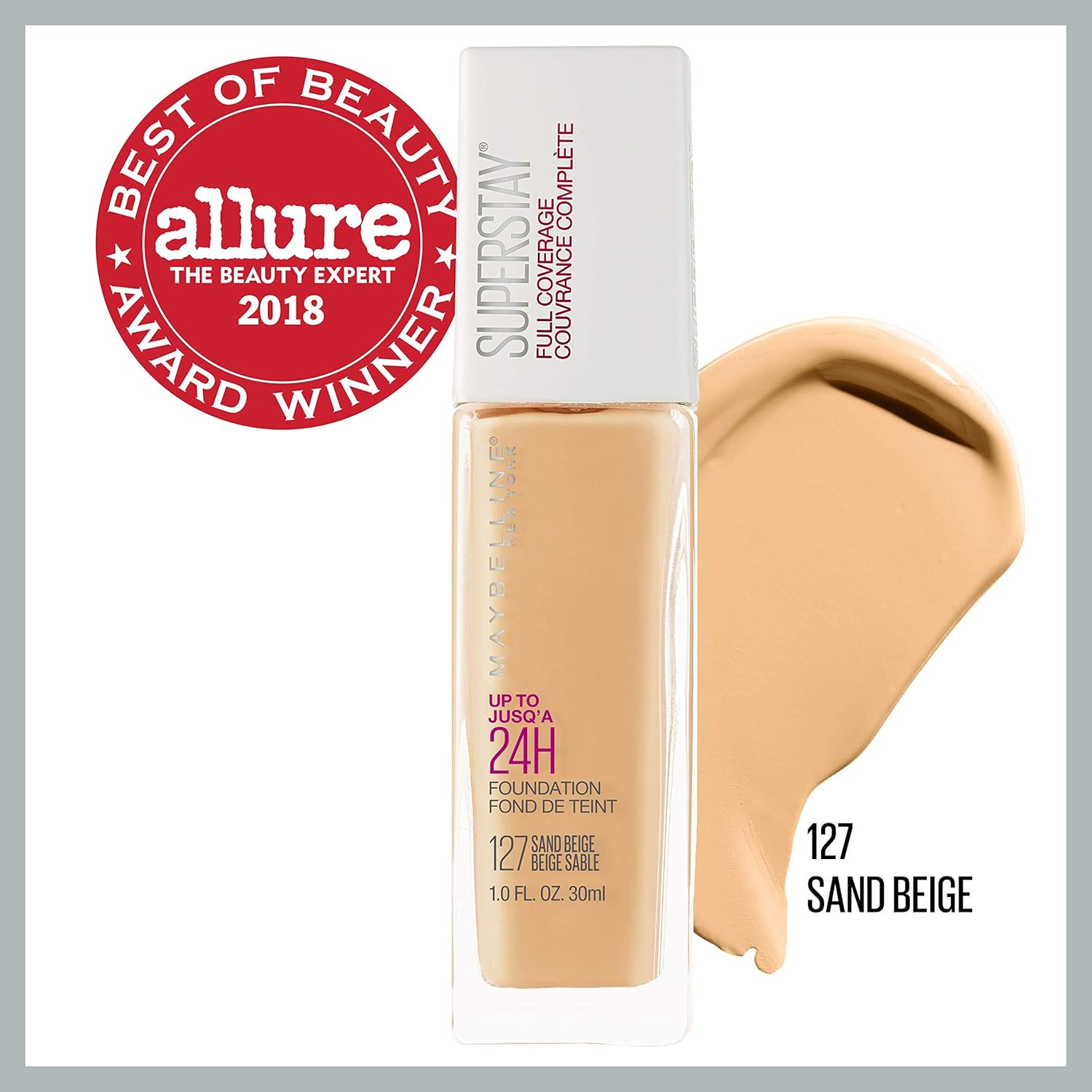 maybelline superstay foundation 127 sand beige