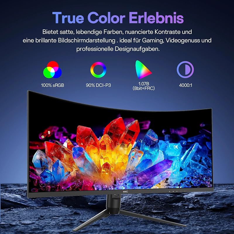 34-Zoll Curved-Gaming-Monitor UWQHD 120 Hz 3440 x 1440, 1500R-VA-Panel