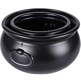 DIYDEC 12.6" and 7.4" Package Halloween Large Cauldron, 2pcs Black Plastic Witch Cauldron Kettle Halloween Pot Candy Holder for Halloween &amp; St. Patrick&rsquo;s Day Party Favors Decor