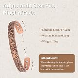 MagEnergy Copper Magnetic Bracelet for Women 3500 Gauss Adjustable Plum Blossom view 5