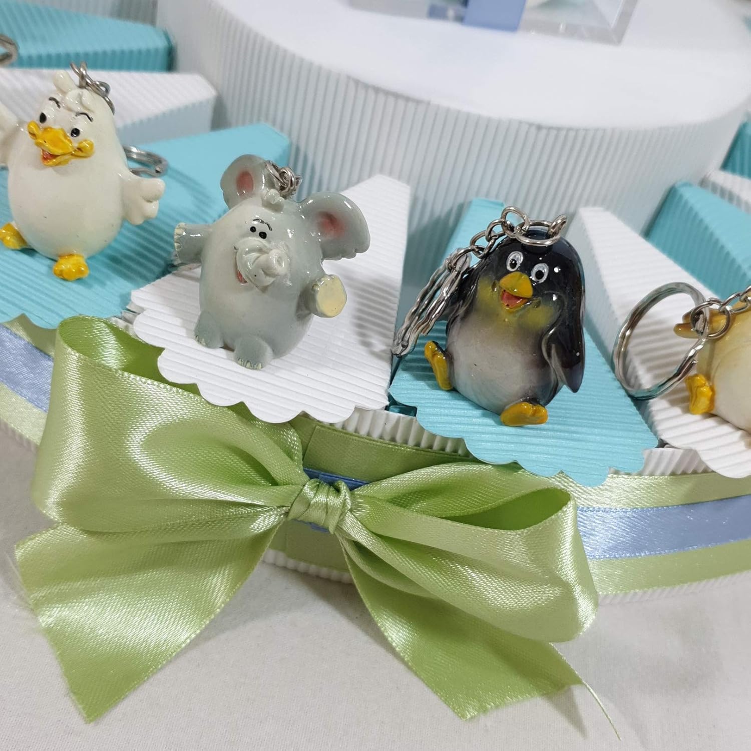 20 Sacchetti Portaconfetti Battesimo Bambina - Boho Rosa Con Arcobaleno, Nastri Inclusi - Foto 6