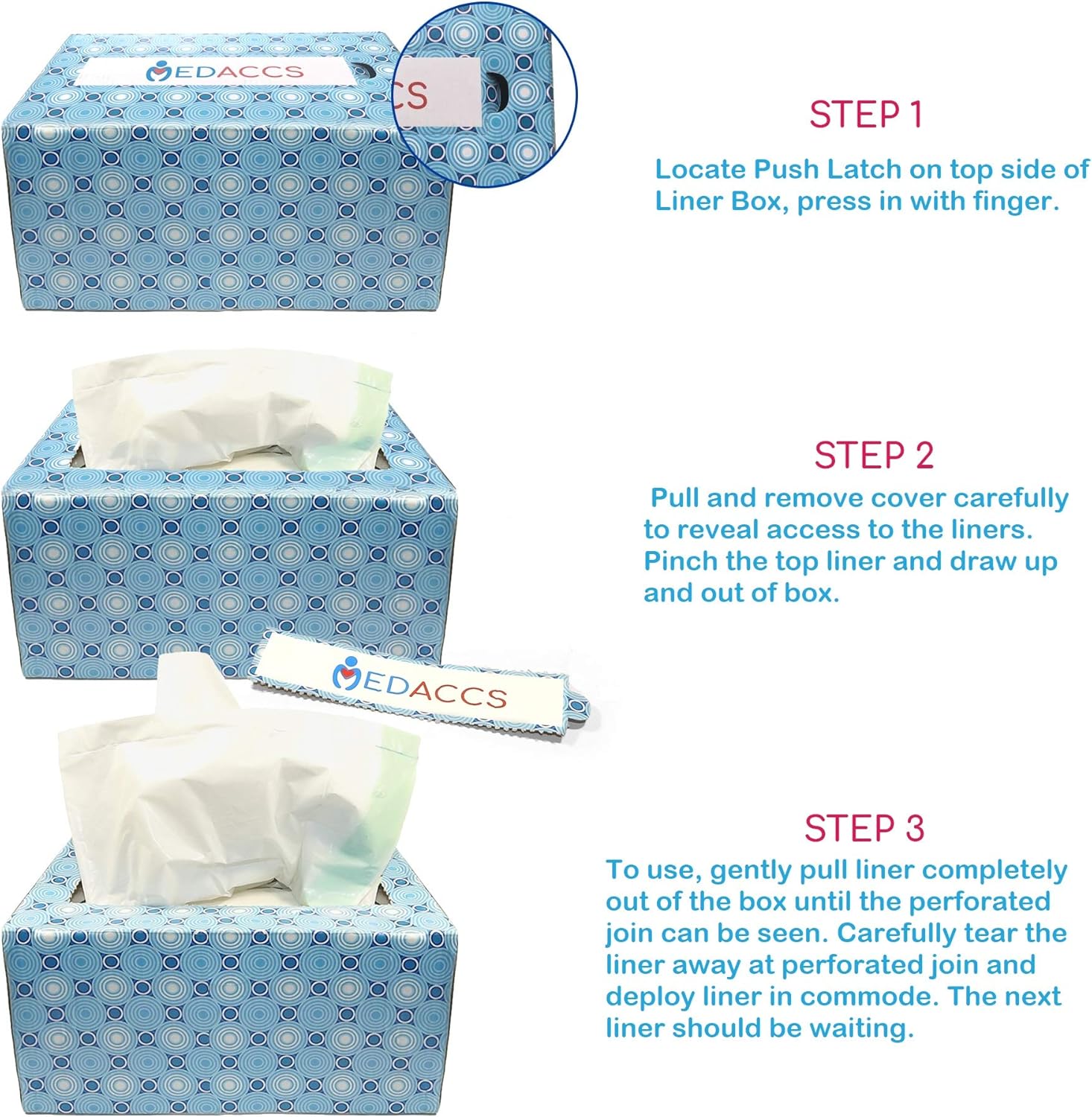 Bedside Commode Liners Disposable Bulk 50 Pack - Elderly, Sick Patients, Adult Health - Comode Liner Bags for Portable Toilet, Bedpan Bowl, Potty Chair Liners Plastic Camode -Leak-Proof, Biodegradable: Health & Personal Care