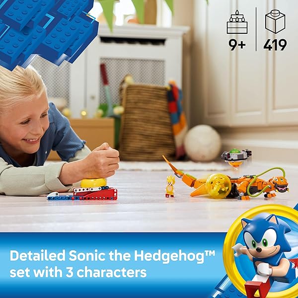 LEGO SONIC THE HEDGEHOG SUPER SHADOW VS. BIOLIZARD, GAMER GIFT FOR BOYS AND GIRLS, FUN COLLECTIBLE PLAYSET FOR KIDS AND VIDEO GAME CHARACTER FANS WHO LOVE ACTION TOYS 77003