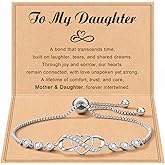 Infinity Heart Bracelets for Daughter, Mom, or Grandma – A Dainty Gift Perfect for Valentines, Mothers Day, Birthdays, or Christmas