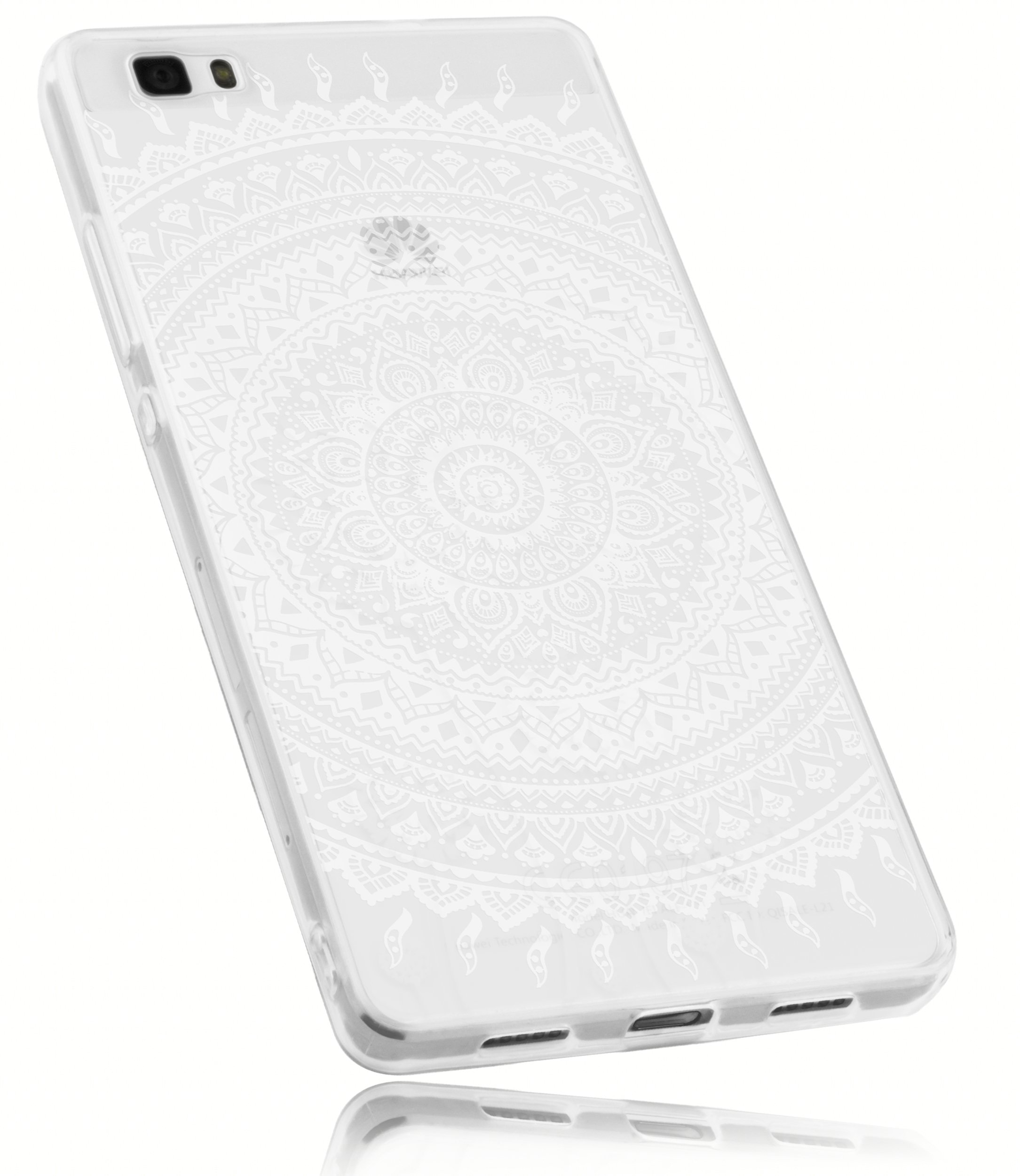 mumbi Case Compatible with Huawei P8 Lite 2015 Mobile Phone Case with Mandala Design, Transparent — image 1