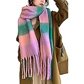 Wander Agio Winter Women Warm Scarf Long Shawl Large Scarves Cold Weather Thick Blanket Scarfs Colorful Plaid
