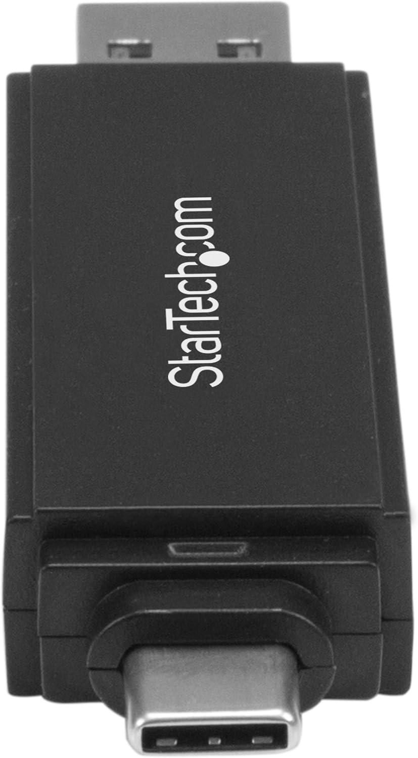 StarTech.com USB C and USB 3.0 SD Card Reader, USB Memory Card Reader, SD, microSD, MMC, UHS-I, USB-C & USB-A Card Adapter - Image 4