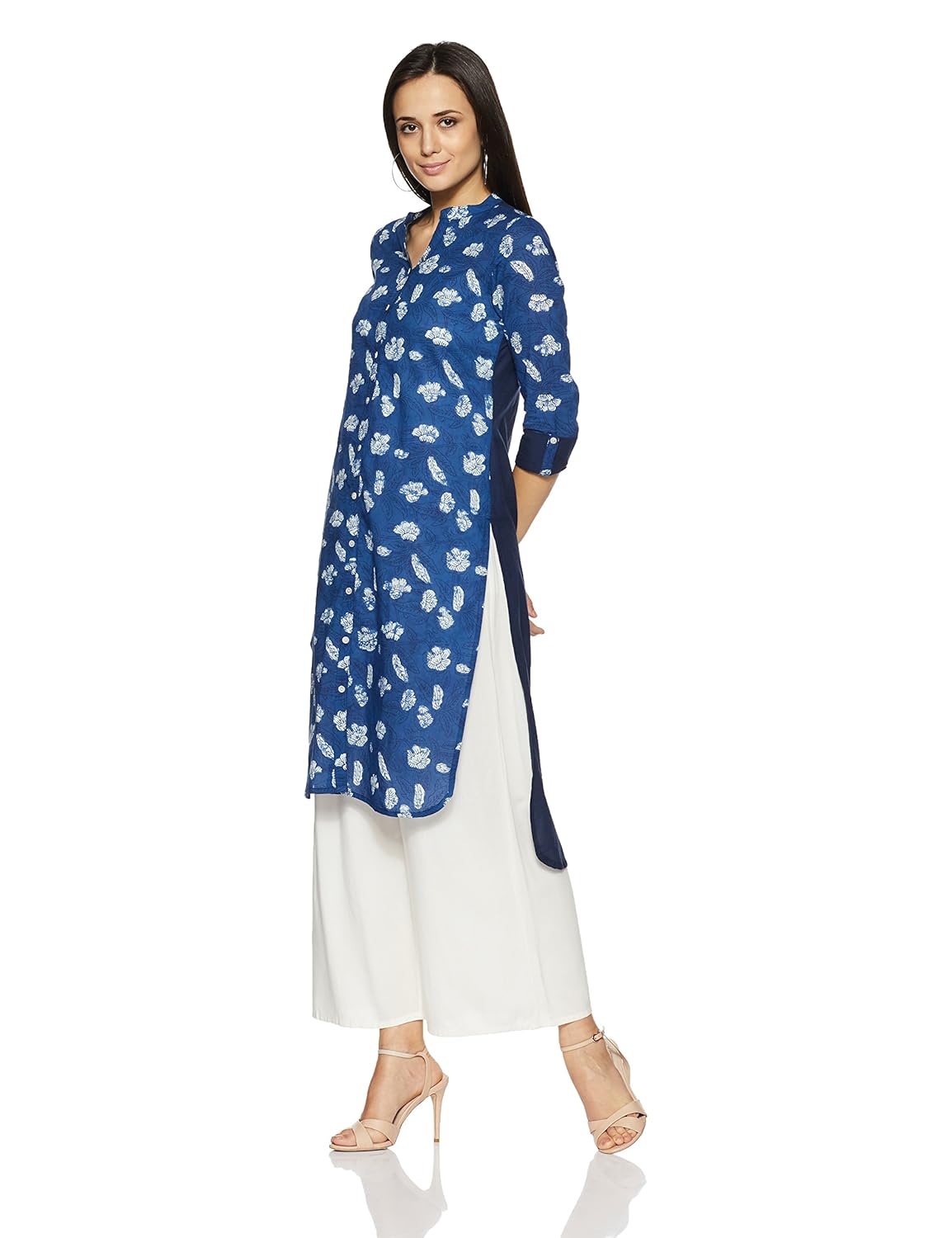 amazon brand- myx women's asymmetrical hemline kurta