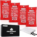 CHMI Emergency Fire Blanket - 4 Pack