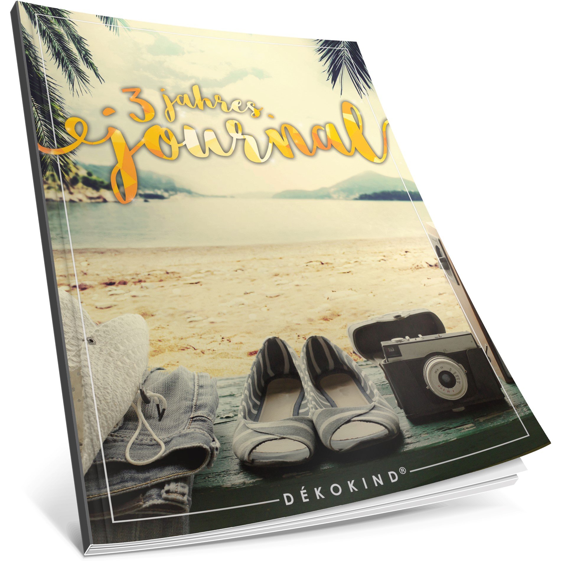 Dékokind® 3 Jahres Journal: Ca. A4-Format, 190+ Seiten, Vintage Softcover • Dicker Jahreskalender, Tagebuch für Erwachsene, Kalenderbuch • ArtNr. 03 Achtsamkeit • Ideal als Geschenk