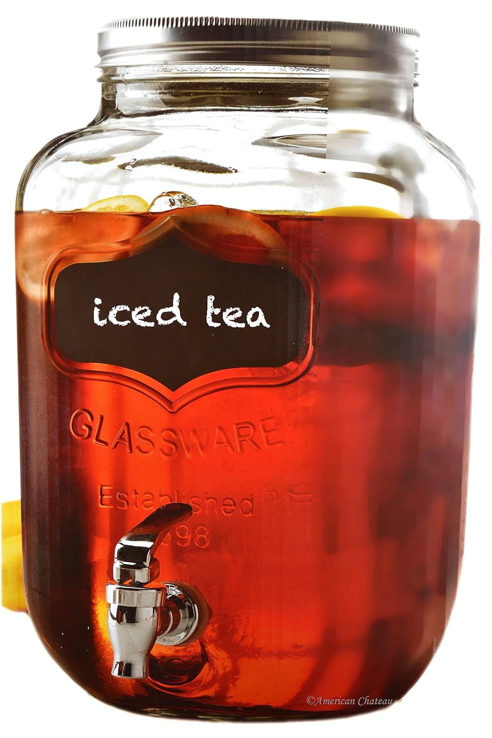 256oz/7.5L Water Iced Tea Drink Beverage Dispenser with Chalkboard