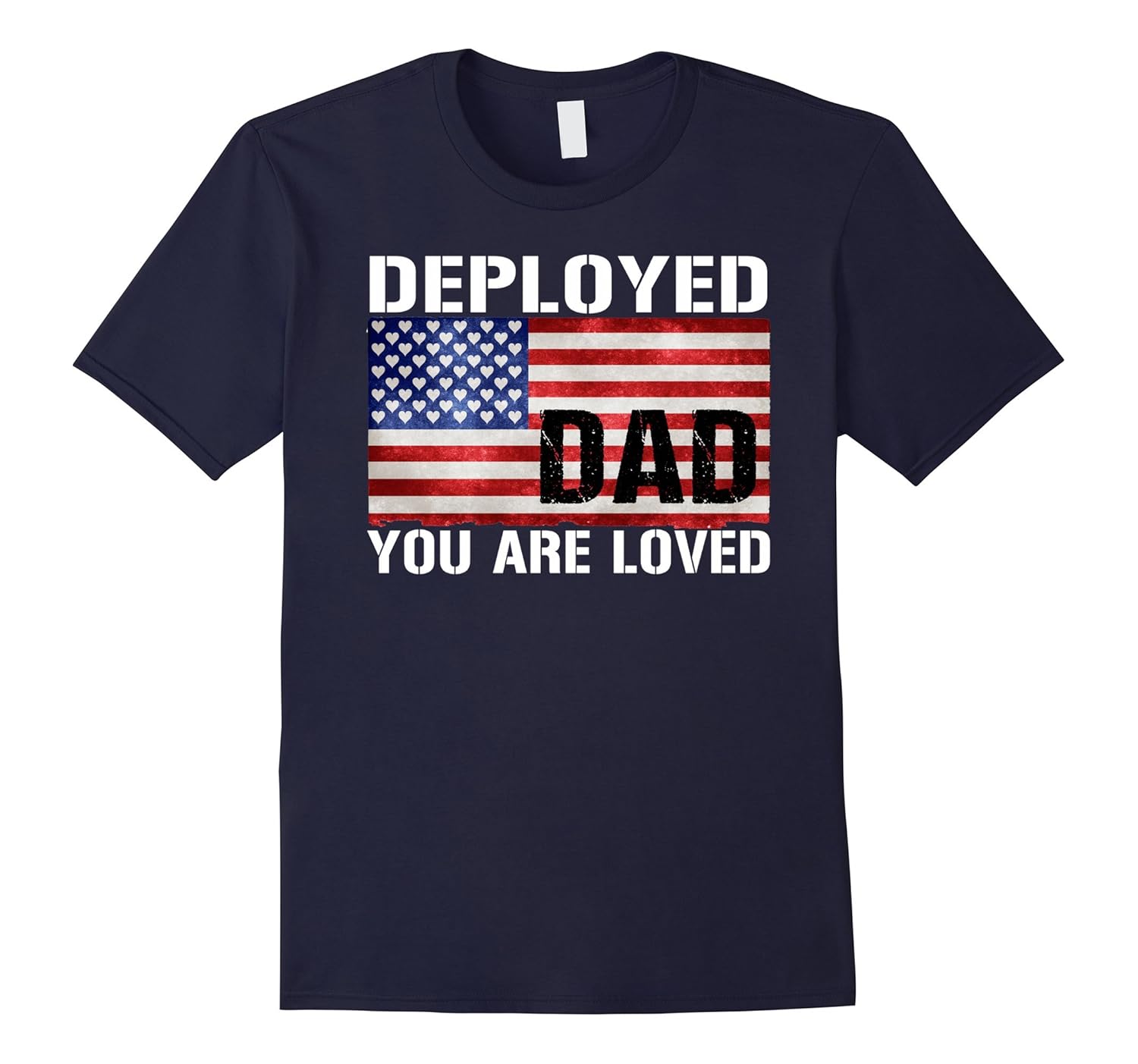 Deployed Dad Shirt Distressed USA Flag Apparel-ANZ