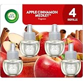Air Wick Vibrant Plug-In Scented Oil Refills, 4 Count, Apple Cinnamon Medley, Air Freshener, Essential Oils, Eco Friendly