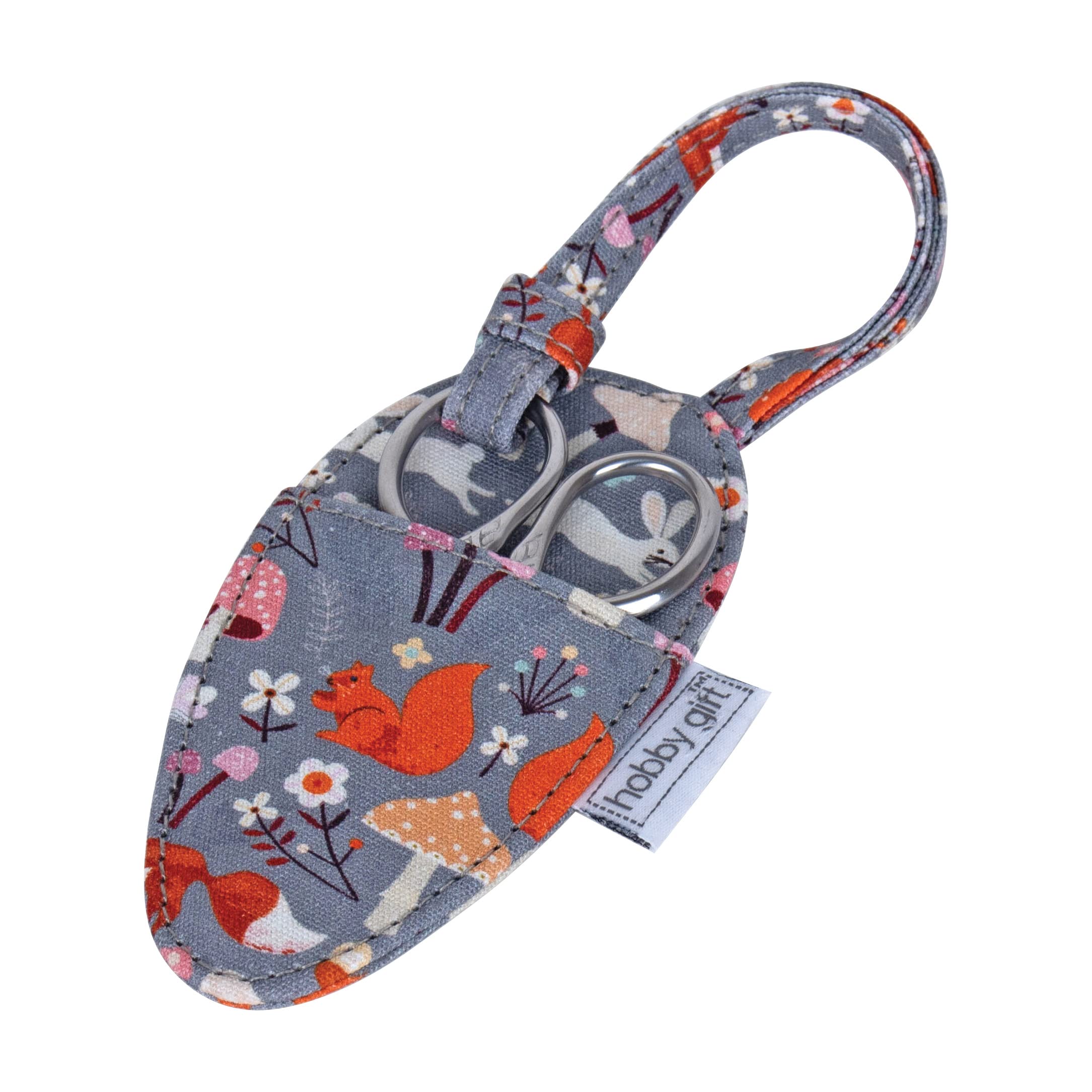 Hobby Gift Embroidery Scissors - Vintage Scissors in Case - 5.5 x 11cm - Woodland Toadstool