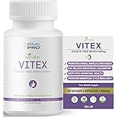 BIOLABS PRO Natural Vitex Chasteberry Supplement for Women - Pure Chaste Tree Berry Extract 500mg, Maximum Strength Formulation, Vegan Capsules, Supports Hormonal Balance - (60 Caps - 2-Month Supply)