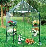 Taylor & Brown Walk In Greenhouse 4 Shelves PVC Cover 56x77 inches view 3