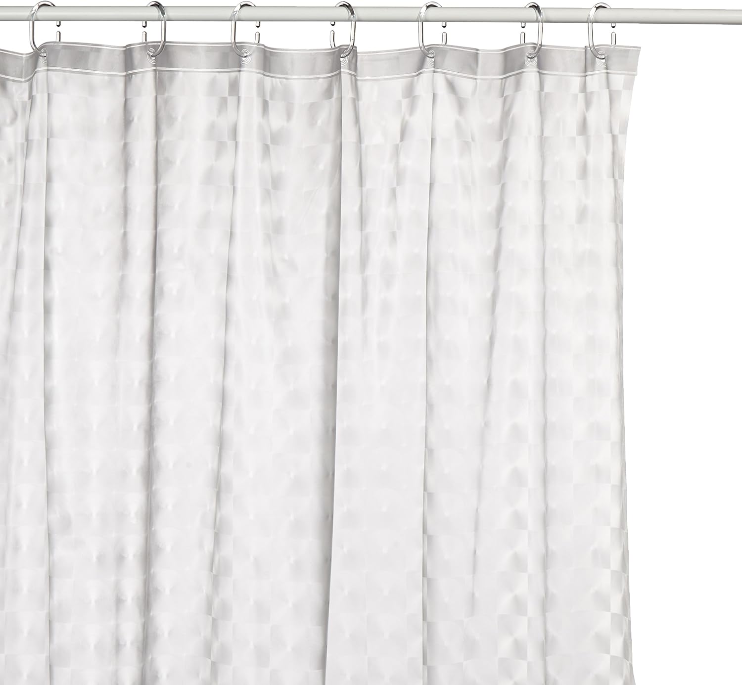 Sealskin Prisma Shower Curtain, PEVA, Transparent, 180 x 200 cm, Clear With Prism Design, W 70.9" x L 78.7" (1 Panels)