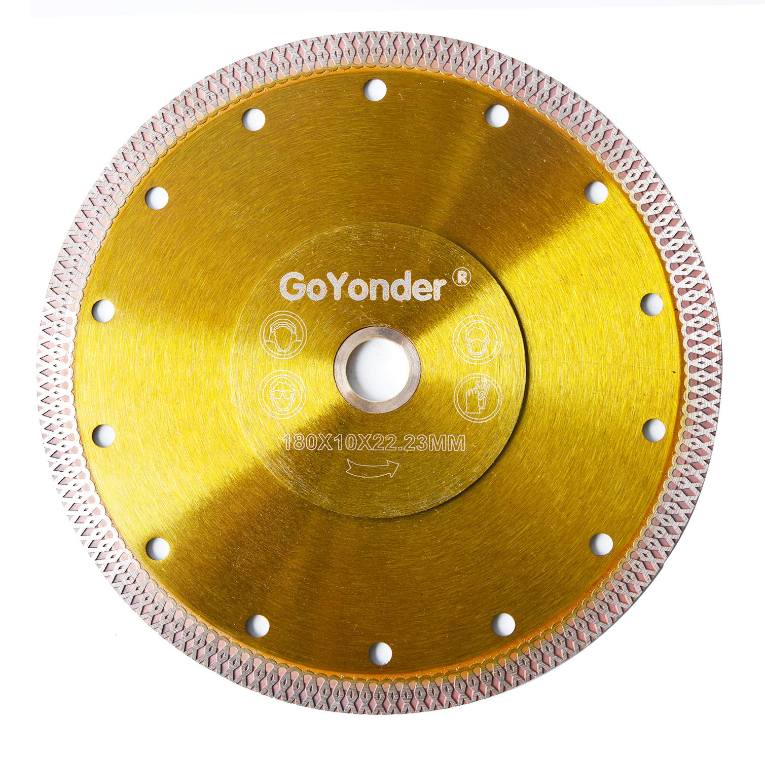 Super Thin Diamond Ceramic Saw Blade Porcelain Cutting Blade for Cutting Ceramic Or Porcelain Tile (7"-Golden)… — image 1