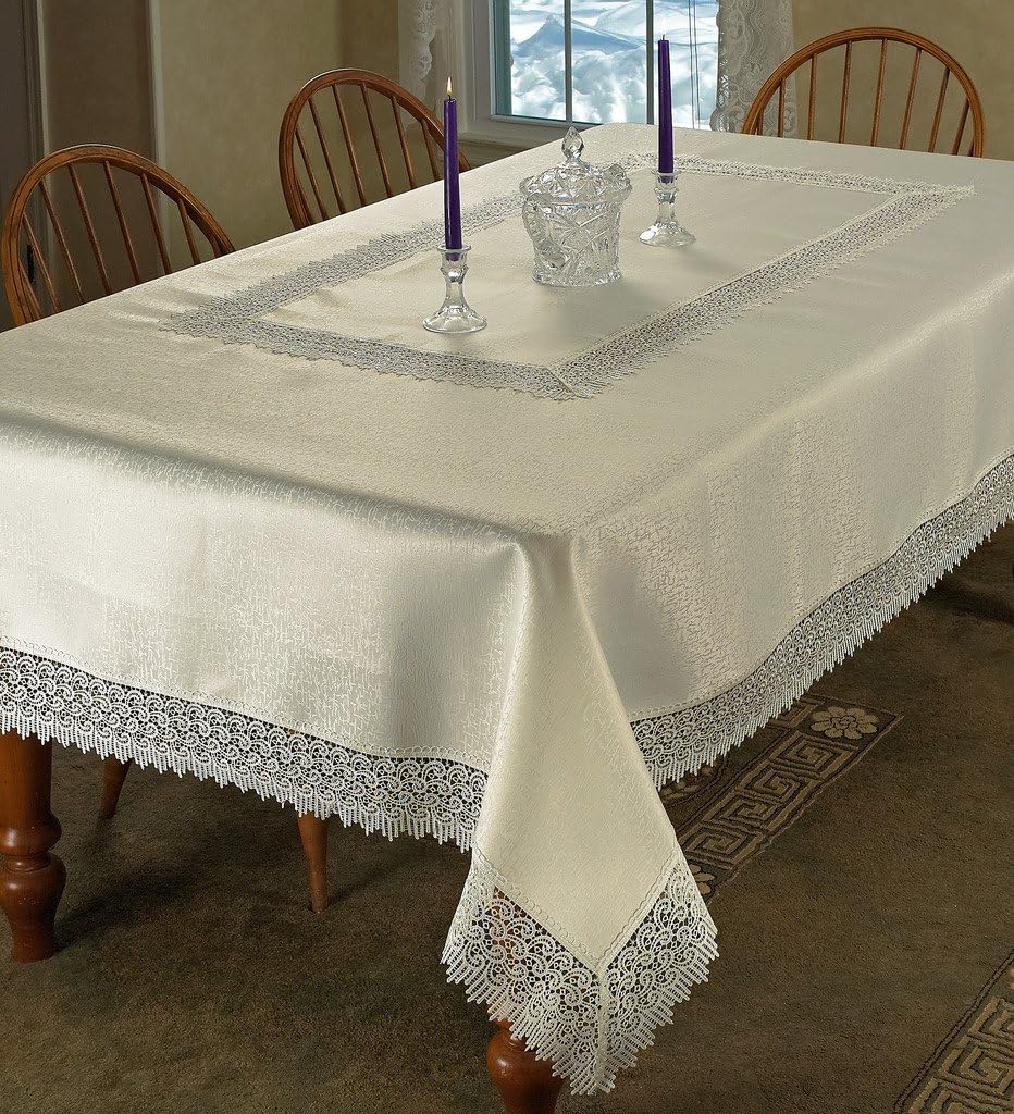 Best ivory crocheted table cloth
