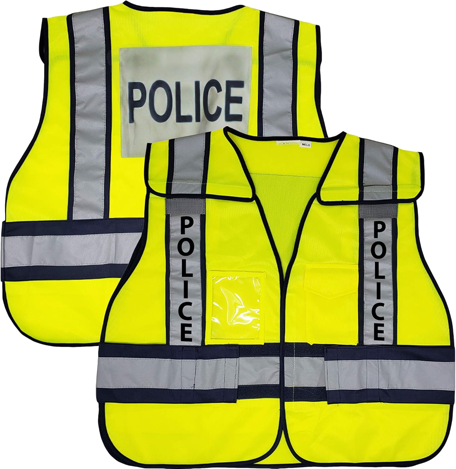 VIEWBRITE Reflective POLICE Vest Lime Green 5 Point Breakaway High