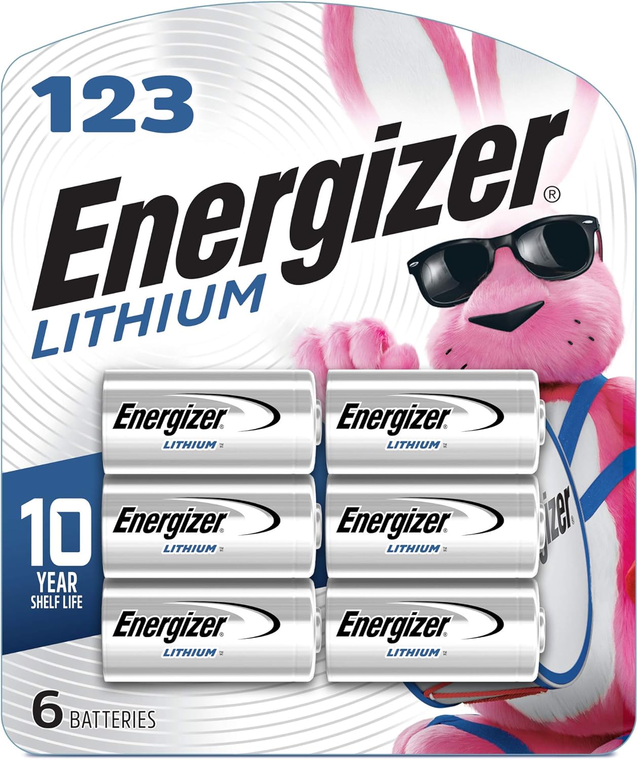 Energizer 123 Lithium Batteries, 3V CR123A Lithium Photo Batteries (6 Battery Count): Health & Personal Care