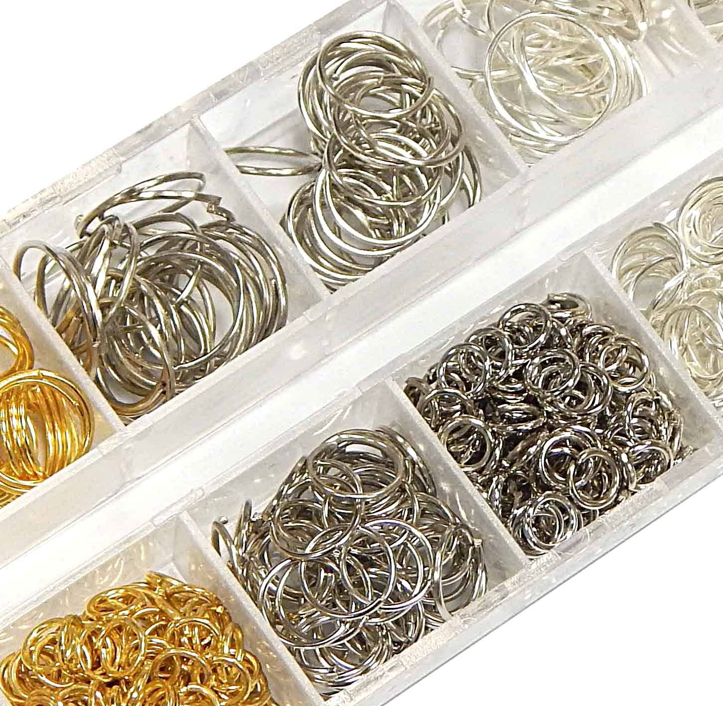 1000 x Eyelets Jump Rings Bending Rings Antique Silver Eyelet 5 mm 8 mm 10 mm 12 mm x 0.9 mm Connector Open Rings Connection Rings Chain Accessories Jewellery Parts Craft Set DIY M84