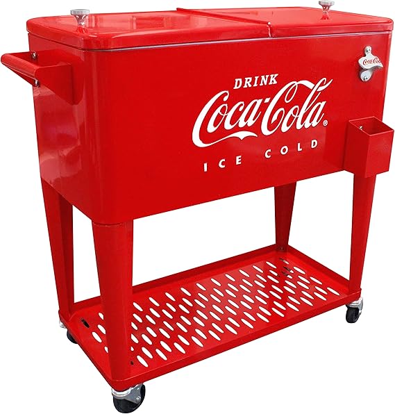 green coke cooler on wheels