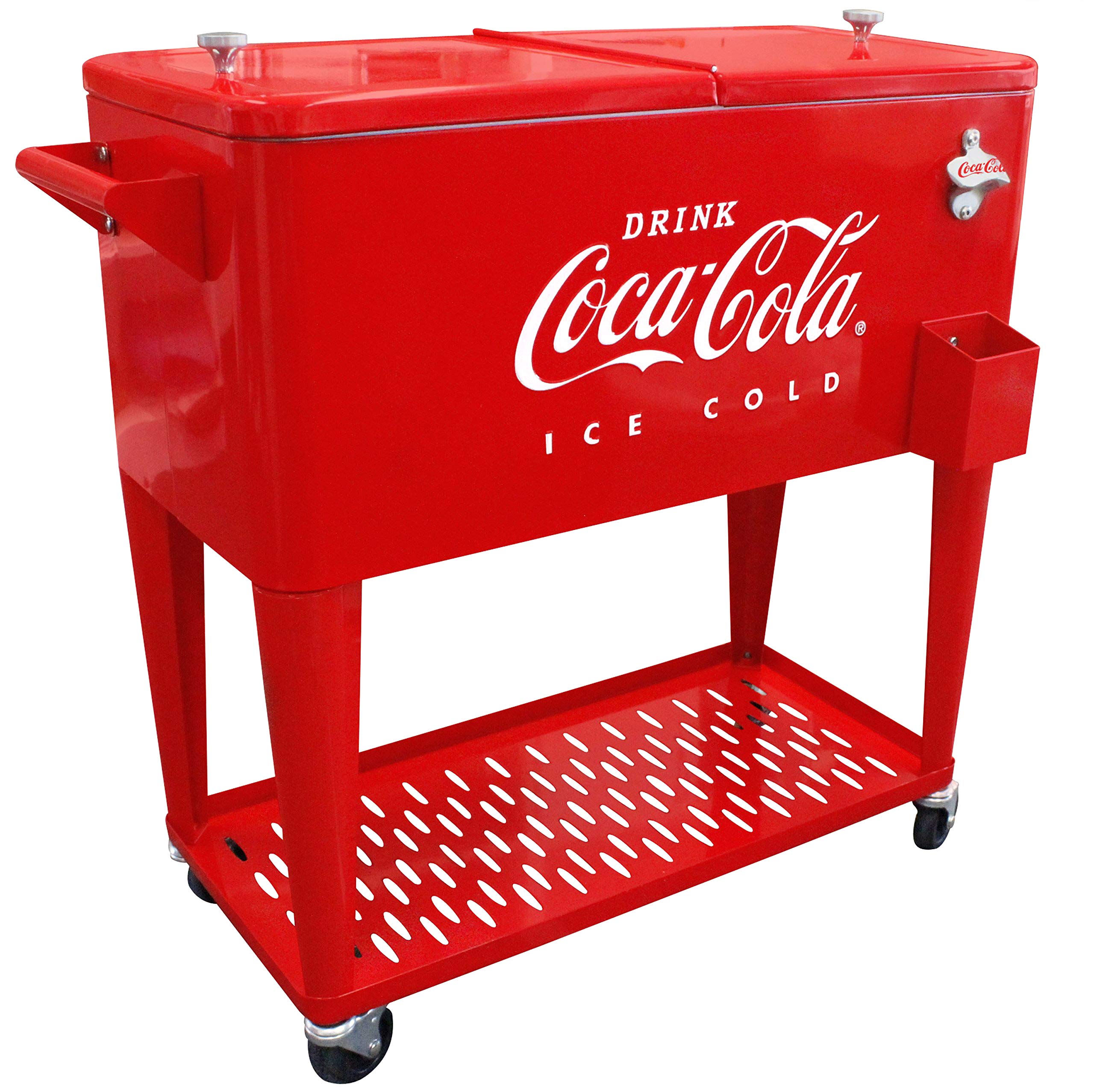 Leigh Country CP 98126 80 Quart Coca-Cola Cooler With Grated Tray