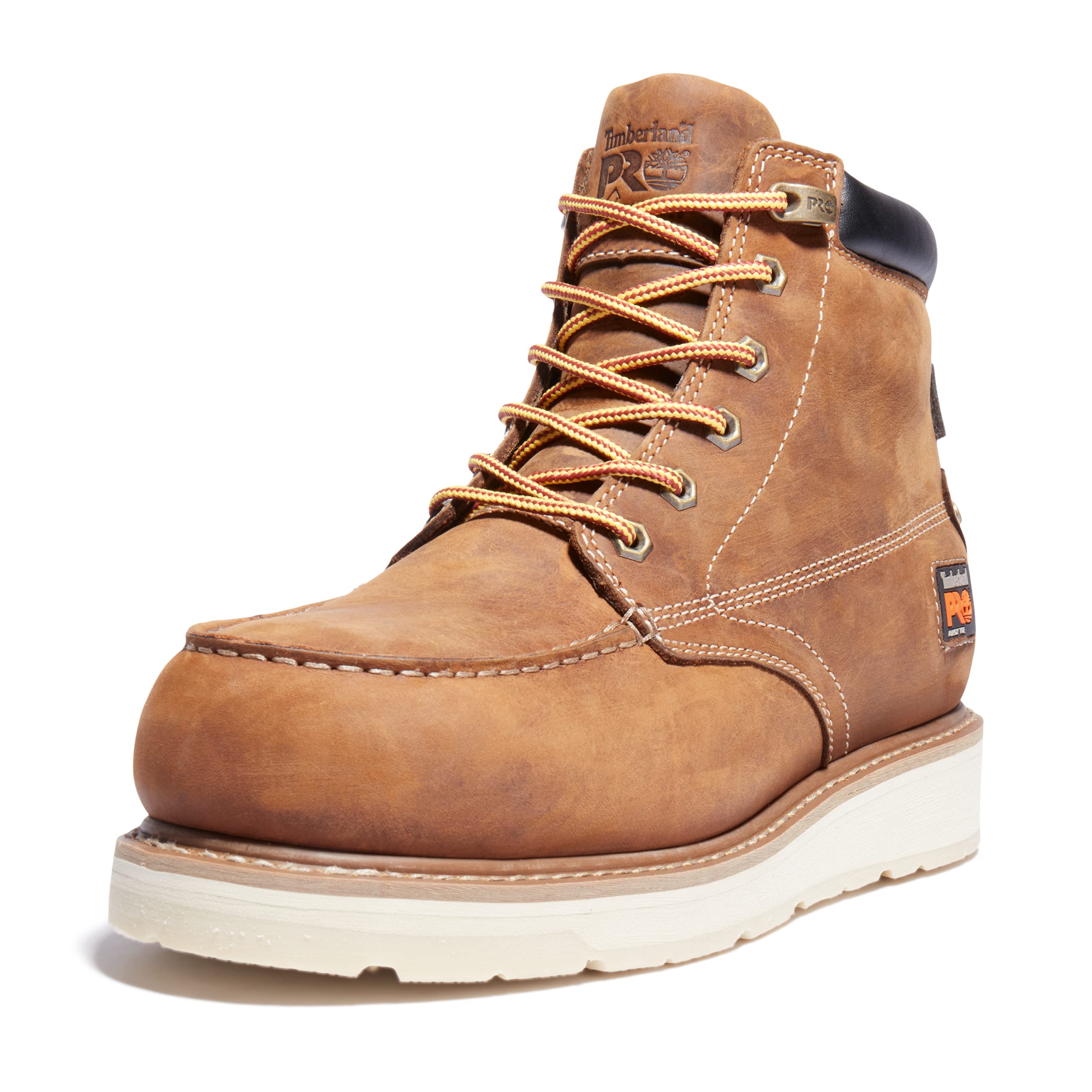 Timberland PRO Men's Gridworks 6 Inch Alloy Safety Toe Waterproof Industrial Wedge Work Boot, Golden Brown-2024 NEW, 5W Image