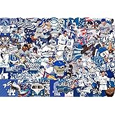 100 Pcs Los Angeles American Vinyl Dodgers Stickers Pack Baseball Stickers for Water Bottle, Laptop, Bicycle, Computer, Motorcycle, Travel Case, Car Decal Decoration Sticker