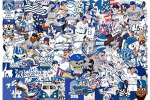 AHA PURE FOODS 100 PCS Los Angeles American Vinyl Dodgers Stickers Pack Baseball Stickers for Water Bottle, Laptop, Bicycle, Computer, Motorcycle, Travel Case, Car Decal Decoration Sticker