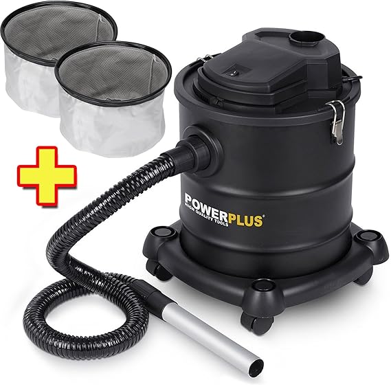 POWER plus Kaminsauger Aschesauger 1200W Staubgsauger Feinfilterbeutel + 2X Ersatzfilter