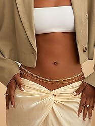 Rotnso 14K Gold Plated Body Chains Dainty Boho