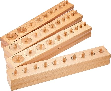 Amazon Fun Market モンテッソーリ 円柱 食品衛生法検査 合格 おもちゃ ブロック 教具版 10ピース 知育 学習玩具 おもちゃ