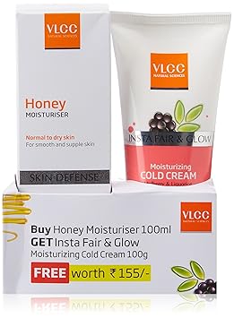 VLCC Honey Moisturizer, 100ml with Free Cold Cream, 100g