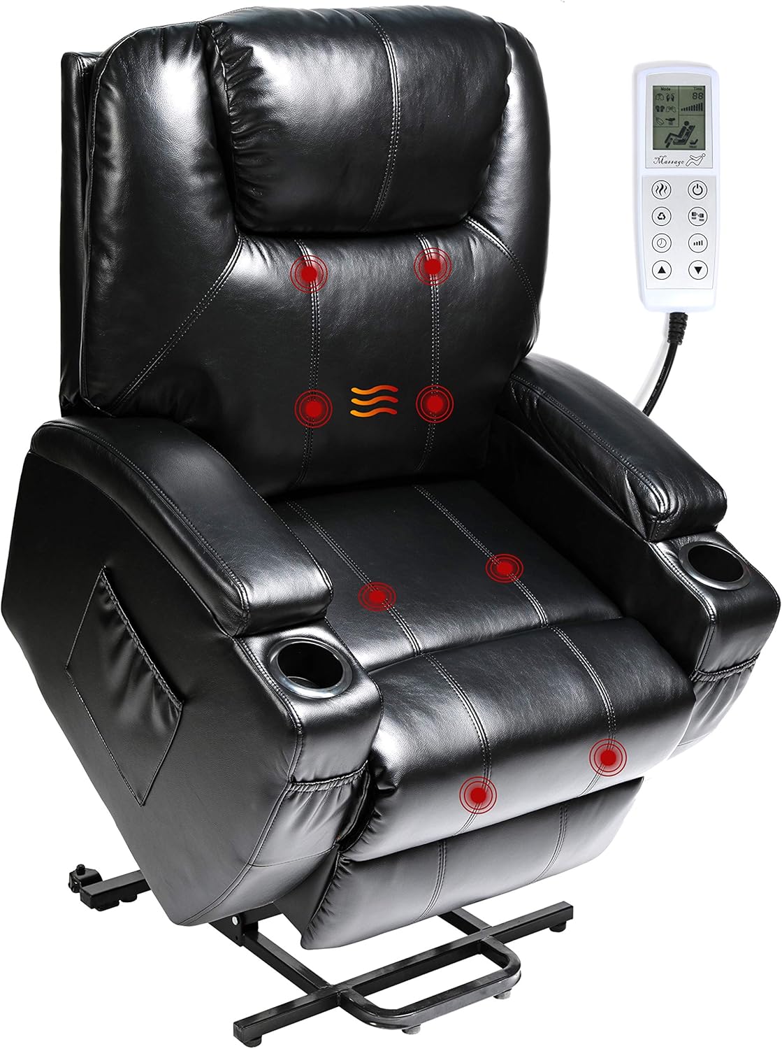Power Lift Recliner Chair with Massage and Heat, Ergonomic