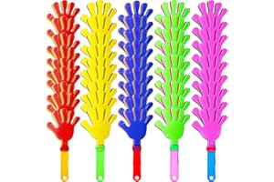 Sratte 80 Pcs 7.5 Inch Hand Clappers Noisemakers Bulk Clappers Noisemakers Party Favors Mini Hand Soundboard Plastic Noise Makers for Sporting Events Fiesta Birthday Game Rewards Cheers Supplies