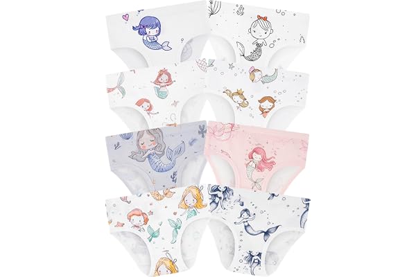 BliBliTaTa Girls Underwear, Soft Cotton Tagless Breathable Panties, 18M-12Y | Combed Cotton,Breathable,True-to-Size,Tagless,Full Coverage,Assorted Prints,Stretchy Fabric,Durable Stitching,Low Shrinkage