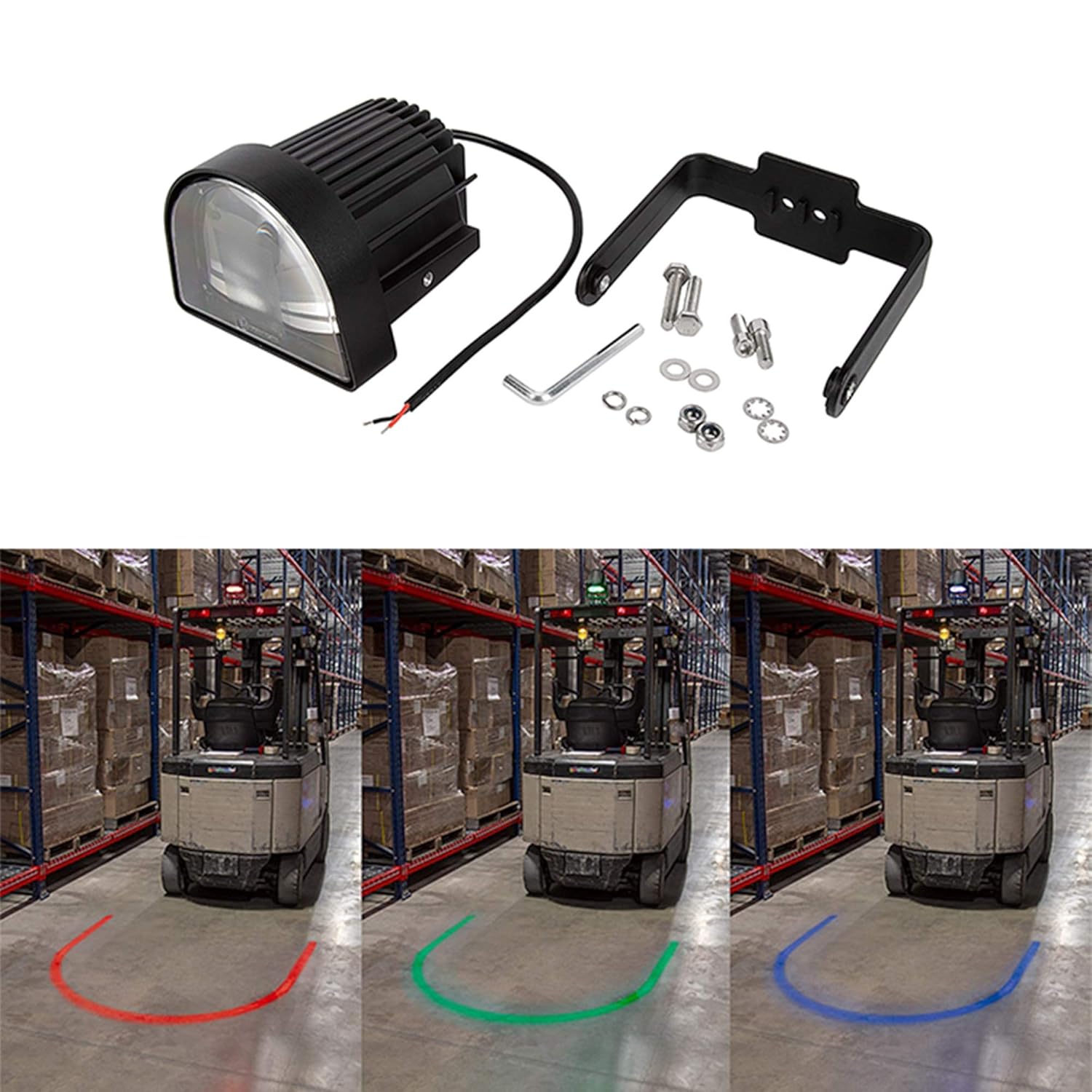 LED Forklift Safety Warning Light Warehouse Danger Area Light 6W Red