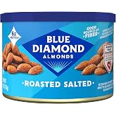 Blue Diamond Almonds, Roasted Salted Snack Nuts, 6 Ounce Can (Pack of 12)