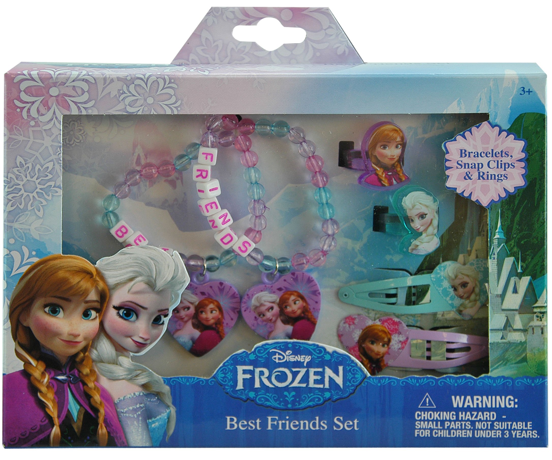 Disney Frozen Elsa and Anna Girls Hair and Jewelry Accessory 6 Piece
