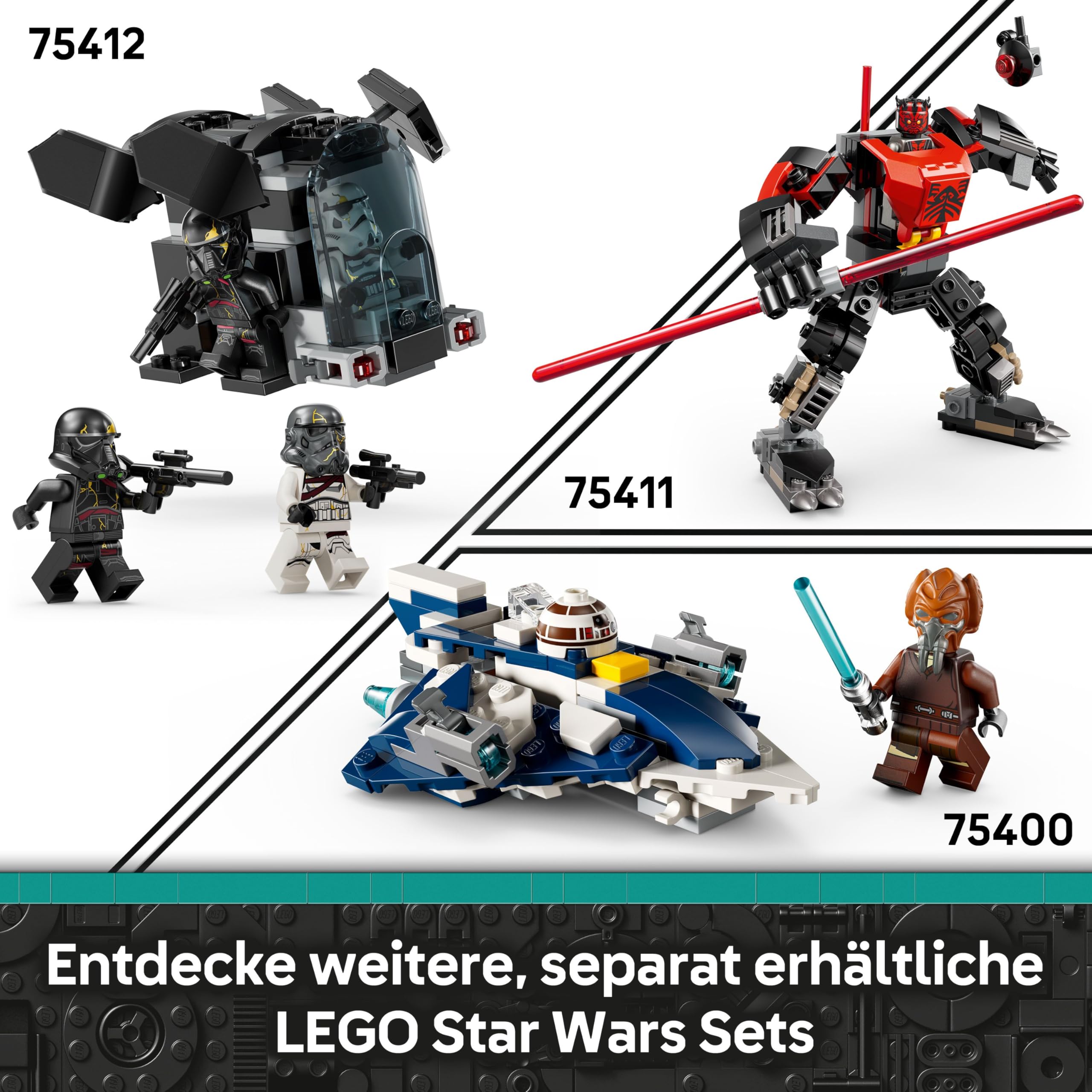 LEGO Star Wars 75412 Todestruppler & Nachttruppler Battle Pack - Bauspielzeug mit Dropship und 4 Mini-Figuren mit Blastern - Sammlergeschenk für Jungen ab 6 Jahren und Ahsoka-Fans 7