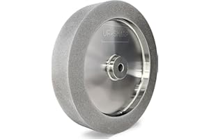 UF-SHARP Mega Square CBN Grinding Wheel 8 inch, 1.5" Wide, 5/8" Arbor, 180 Grit for Sharpening Woodturning Tool、Knife、High Speed Steel Tool，Fits Most 8" Bench Grinder (180 Grit)