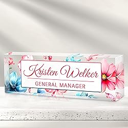 Custom Office Name Plate for Desk - Desk Name Plate