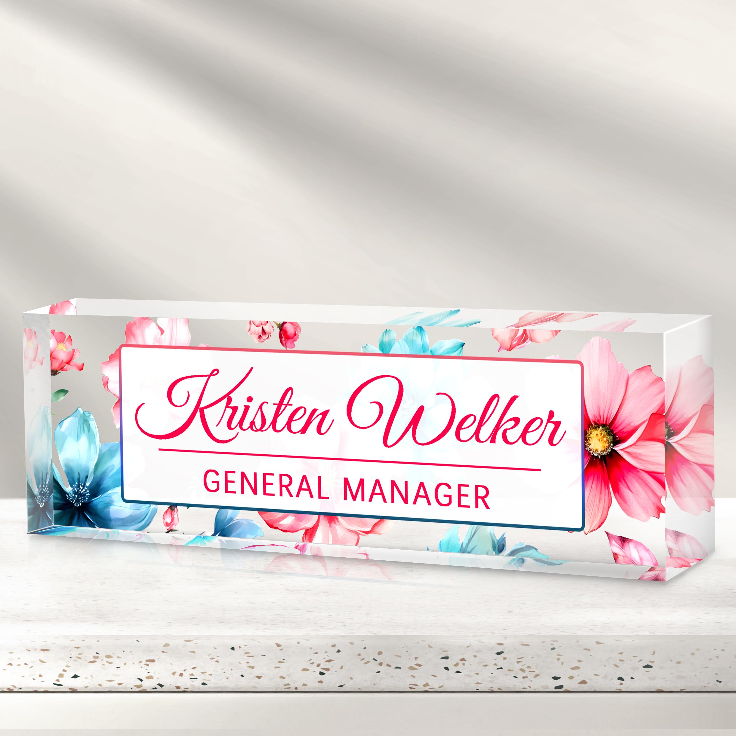 Custom Office Name Plate for Desk - Desk Name Plate