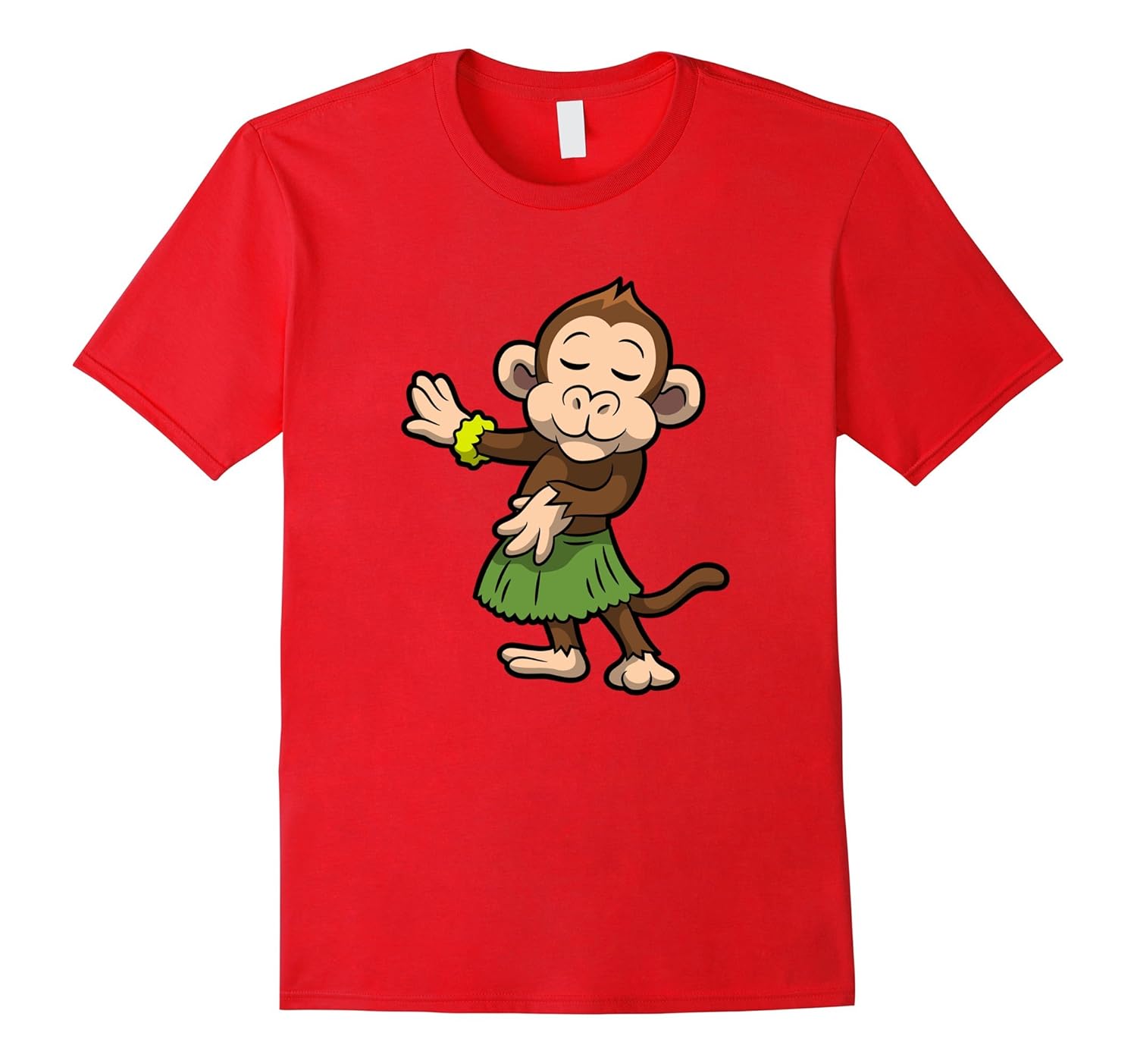 Brown Hair Dancing Monkey T-shirt For Girls Boys-ANZ