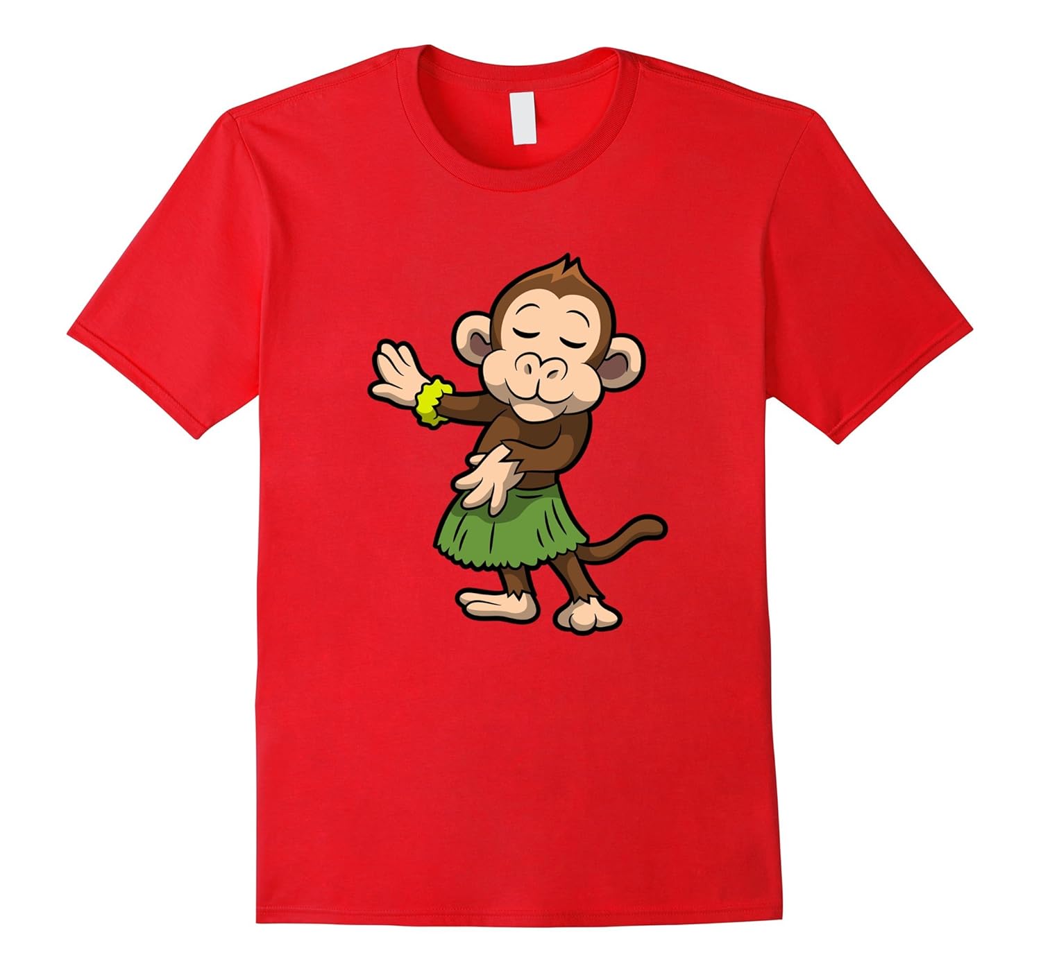 Brown Hair Dancing Monkey T-shirt For Girls Boys-ANZ