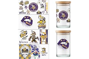 PUREGLOW CO 4 Sheet Cup Wraps American Football UV Dtf Cup Wraps for 16 Oz Glass Cups Tumblers, Waterproof Rub on Transfers Stickers for Wood Furniture Car DIY Crafts Decor Wrap Decals (16)